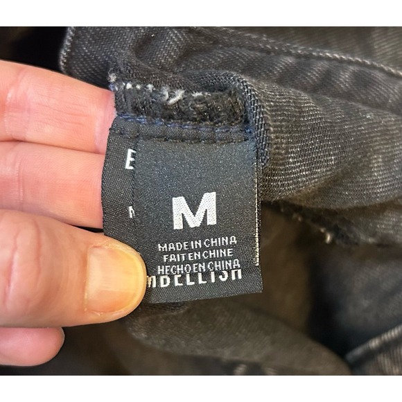 Embellish NYC Mens Multi Color Paint Splatter Denim Trucker Jacket Red Size M - Picture 5 of 8